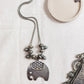 Silver Finish Chain  with  mango motifs  & elephant pendant