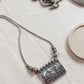 Silver Finish Chain rectangle  vinayagar  pendant
