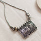 Silver Finish Chain rectangle  vinayagar  pendant