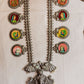 Silver Finish Twin peacock ,vinayagar haaram