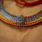Silver Finish Maharashtrian dual tone thushi necklace