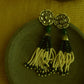 Silver Finish Layared haaram with  Beads ,flower mugappu -41A