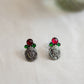 Silver finish Cluster beads with  Durga  pendant