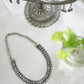Silver Finish tiny heart motifs with heart droplets - Mini Kolhapuri Necklace