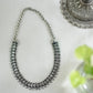 Silver Finish tiny heart motifs with heart droplets - Mini Kolhapuri Necklace