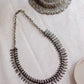 Silver Finish Sequance diamond with  feather droplets - Mini Kolhapuri Necklace
