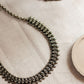 Silver Finish Octopus / Skull Sequence stone with heart droplets - Mini Kolhapuri Necklace