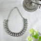 Silver Finish tiny mango motifs with Mango Droplets - Kolhapuri Necklace