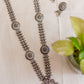 Silver Finish long  HAARAM  chakram  parrot spikes pendant