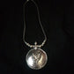 Silver Finish Chain  with  peacock chakri  pendant
