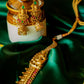Lakshmi Pendant with lakshmi coin,peacock mugappu With Jhumka