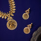 Mango Peacock AD -Ruby with chakram peacock pendant & Stud