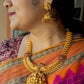 Lakshmi hasli haaram with Jhumkas