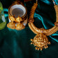 Lakshmi hasli haaram with Jhumkas