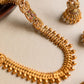 Peacock with gold beads Peacock mugappu & jhumka