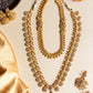 Peacock with gold beads Peacock mugappu & jhumka