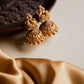 Peacock with gold beads Peacock mugappu & jhumka