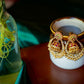 Matte finish - Flower  layered Chandbali