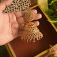 Matte finish -Statement flower jhumka (Jumbo Size) 10B