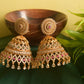 Matte finish -Statement flower jhumka (Jumbo Size) 10B