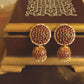 Matte finish - Flower Round Chakri Jhumka