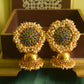 Matte finish - pearl statement stud  jhumka-24C