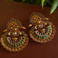Matte finish -twin peacock chandbali