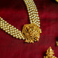 Gold  Finish Multi Pearl layer  lakshmi choker