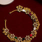 Matte  Finish  AD , Navaratna Stone with flower Necklace   Model 2 #24