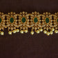 Gold Finish  AD sequence  Flower High Neck Choker -60 B