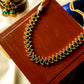 Matte  Finish  small Mango Necklace with Jhumka - 62A