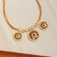 Matte  Finish  TRI Chakra AD &  Navaratna  with stud -64A