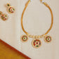 Matte  Finish  TRI Chakra AD &  Navaratna  with stud -64A