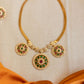 Matte  Finish  TRI Chakra AD   Necklace with stud - 64B