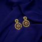 Matte  Finish  TRI Chakra AD   Necklace  with stud - 64C