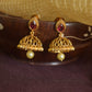 Matte Finish Geometry cutwork lotus, necklace with jhumka