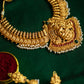 Matte Finish coin Necklace with lakshmi pendant