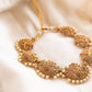 Gold Finish Sequence AD half moon chocker #78