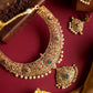 Matte Finish  AD Carved Nagas necklace