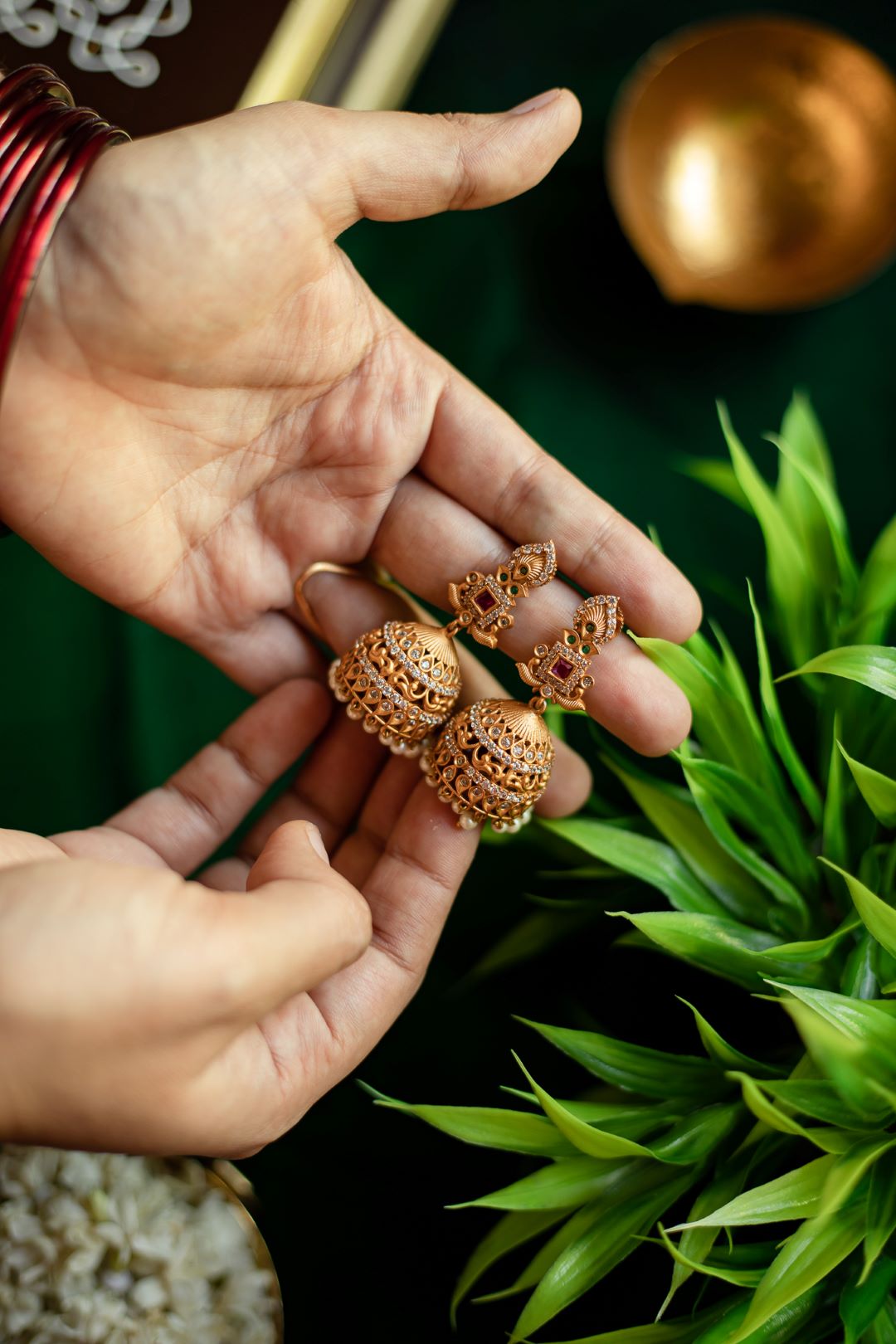 Ramar Seetha Coin & Mango Alternate sequence with jhumka