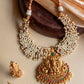 Lakshmi carving  twin peacock  chocker with Lakshmi jhumka
