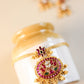 Lotus Pendant Chain with Stud- Golden hanging
