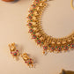Dancing peacock sequence flower & mango drops with stud
