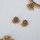 2 in 1 Flower necklace with golden beads & stud