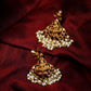 Mango coin  Lakshmi carving  & flower pendant  guttapuslu with  stud
