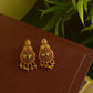 Matte finish- tear drop lakshmi stud  6A