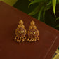 Matte finish-tear drop lakshmi stud -6 B