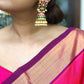 Lotus stud jhumka with  Pearl Hangings