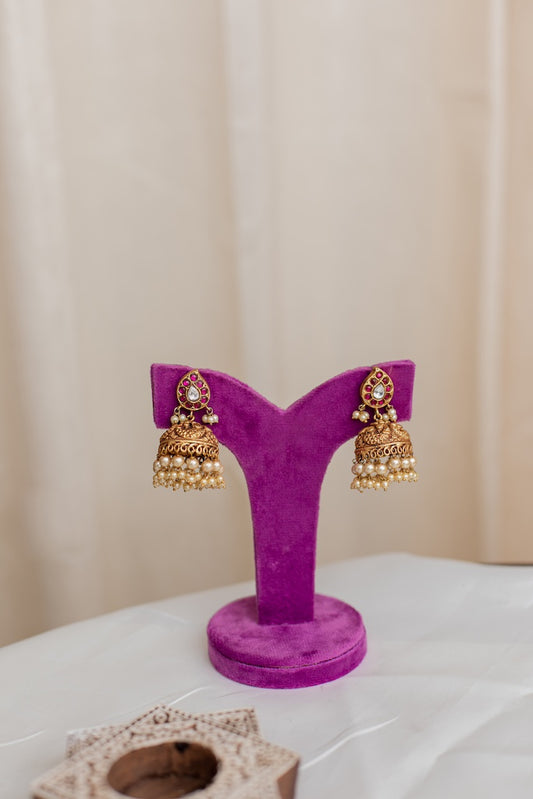 Mango  stud peacock jhumka -6B