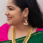 Lotus Stud Navaratna jhumkas